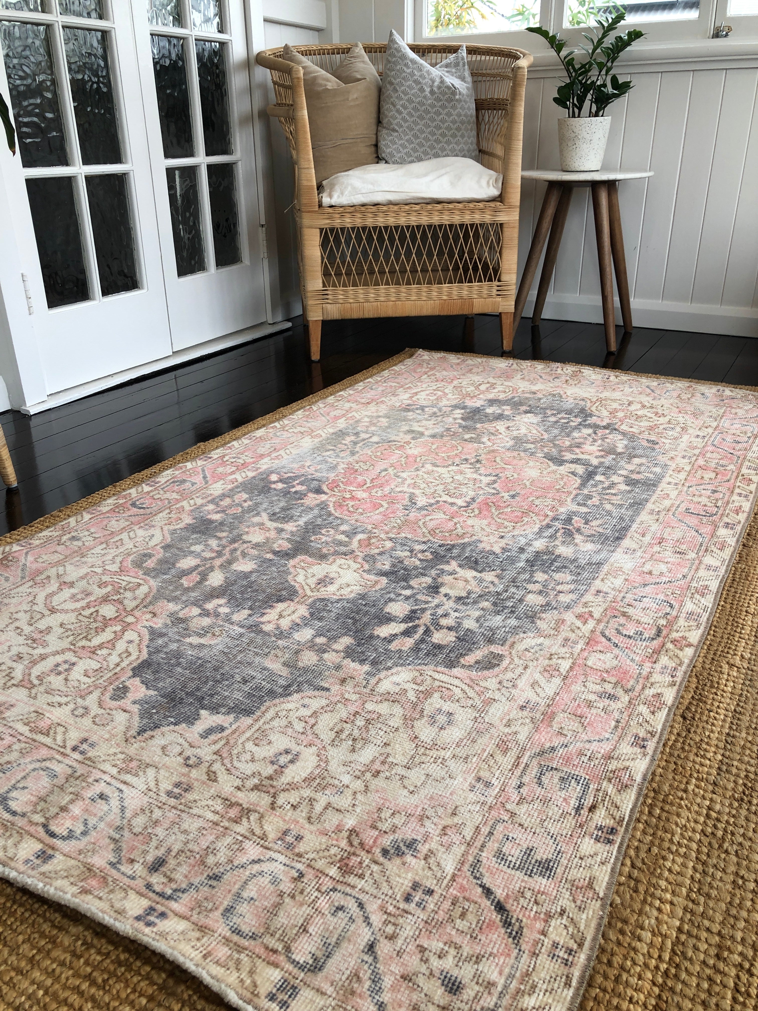 Vintage Turkish Accent Rug 01