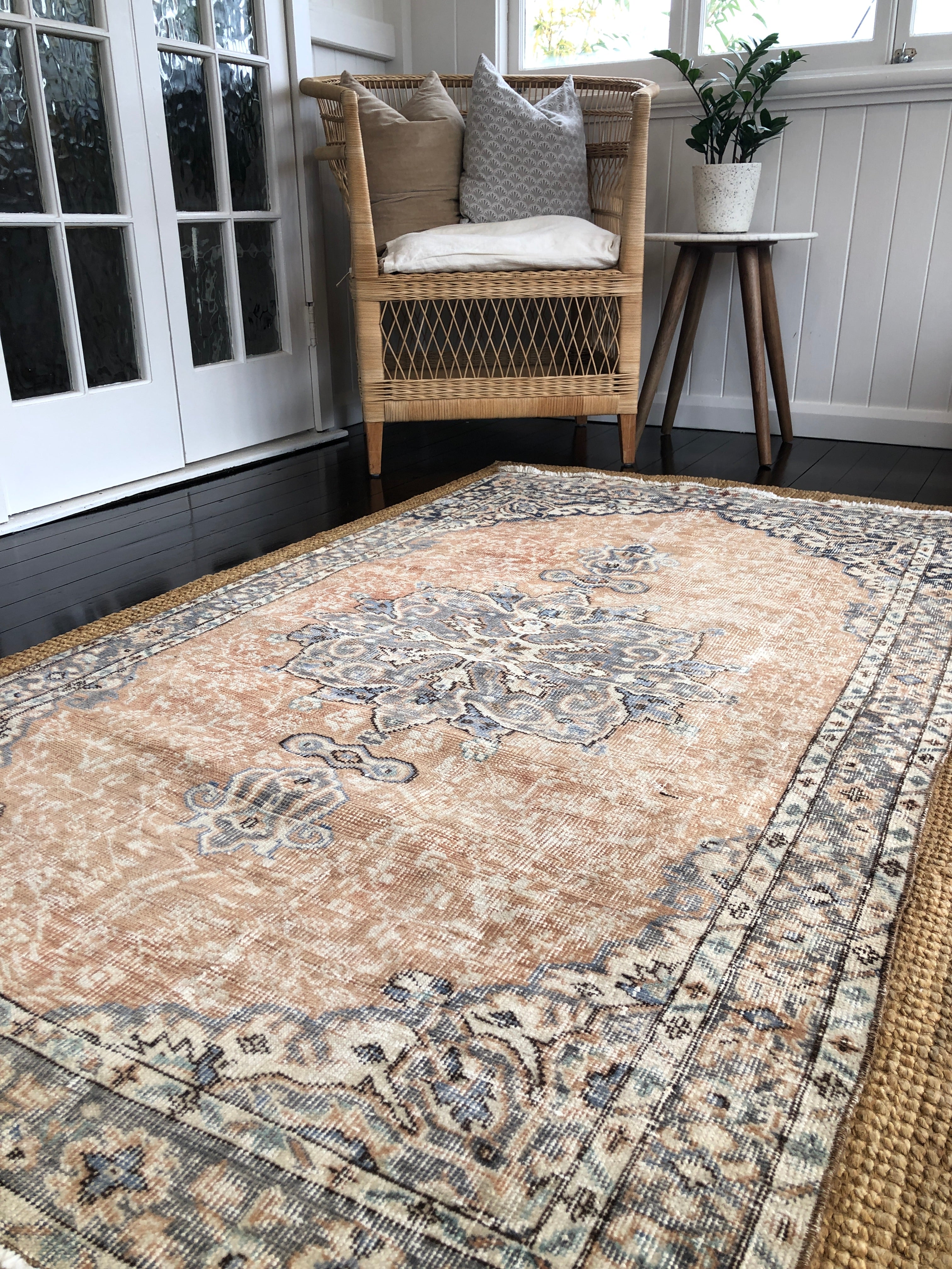 Vintage Turkish Accent Rug 02