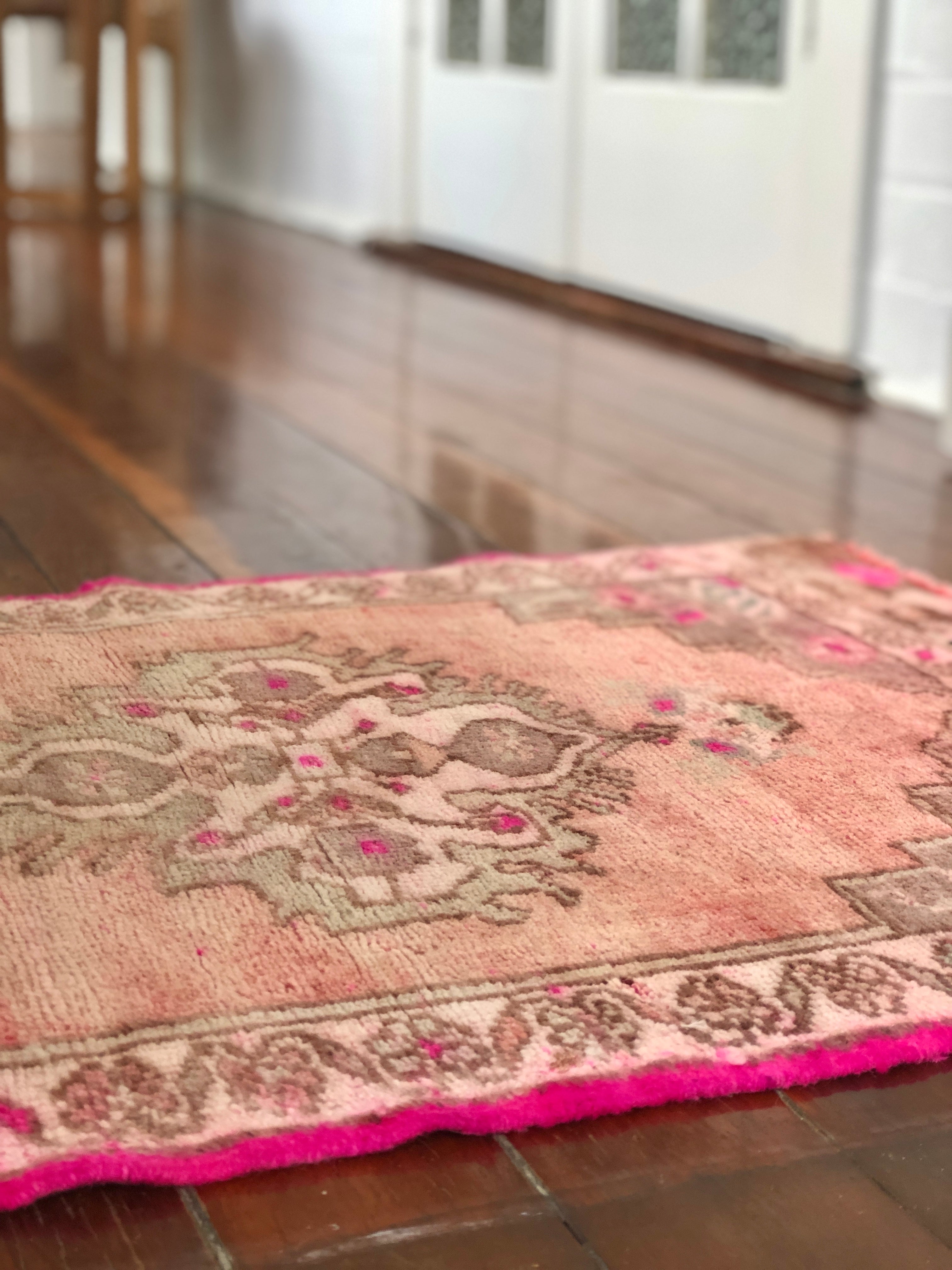 Tiny Turkish Rug - Pembe