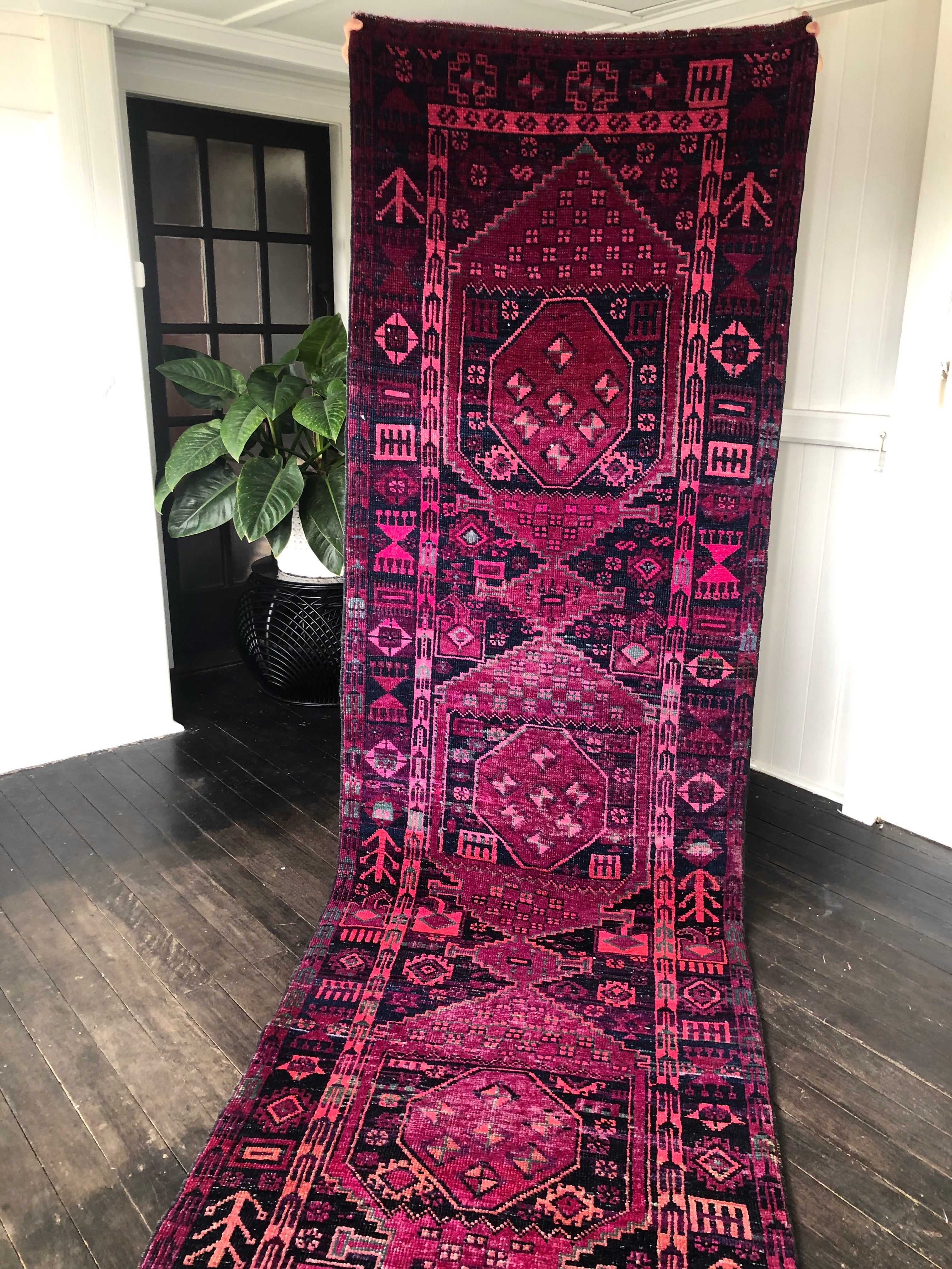 Vintage Persian Runner - Magenta Nights