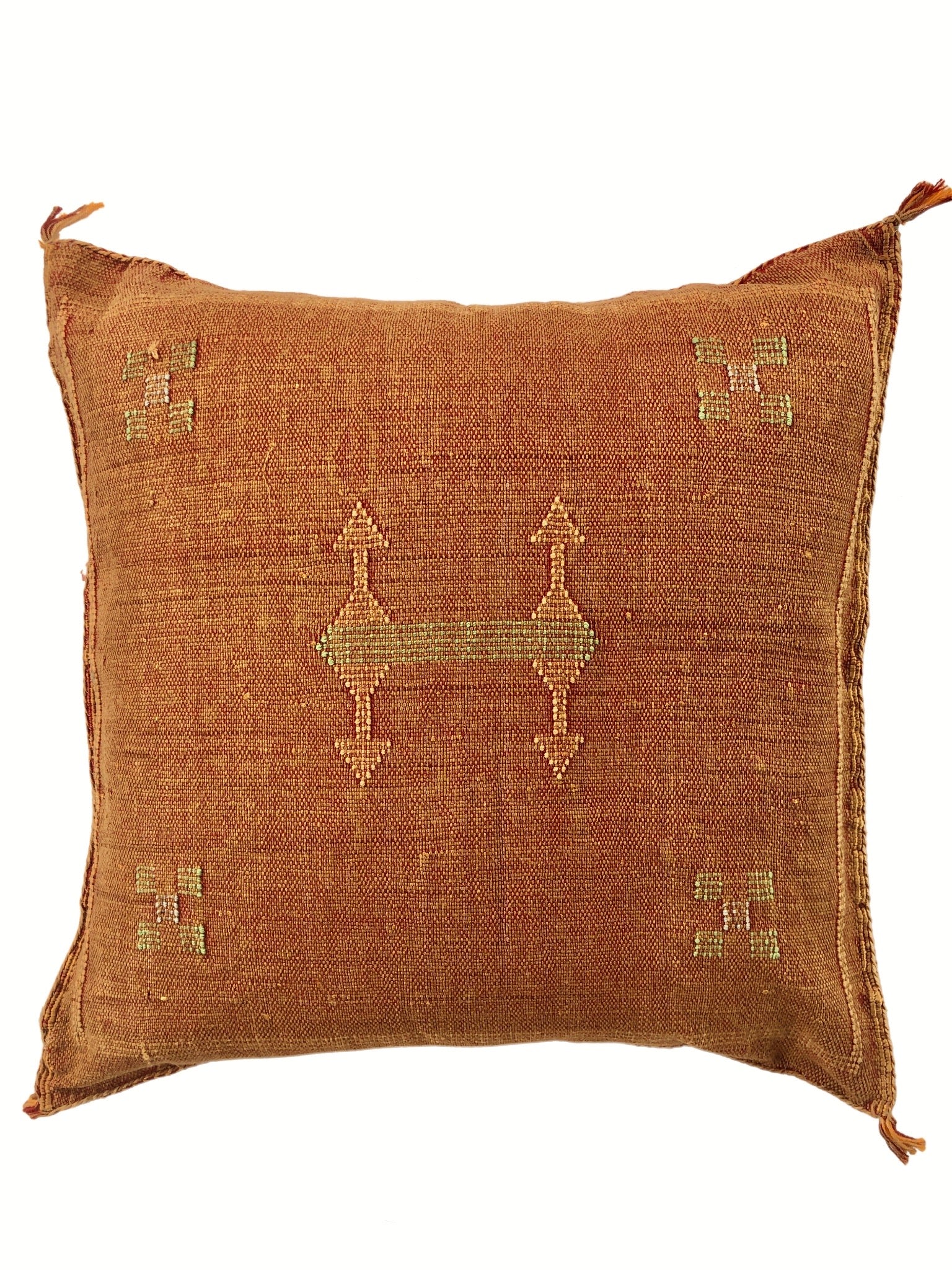 Cactus Silk Cushion Cover || Rust