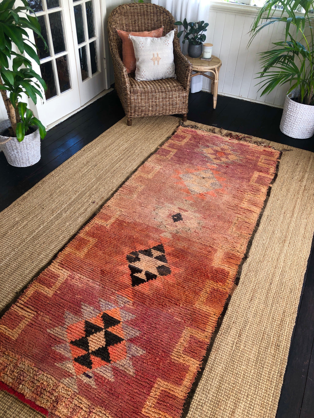 Vintage Moroccan Boujaad runner