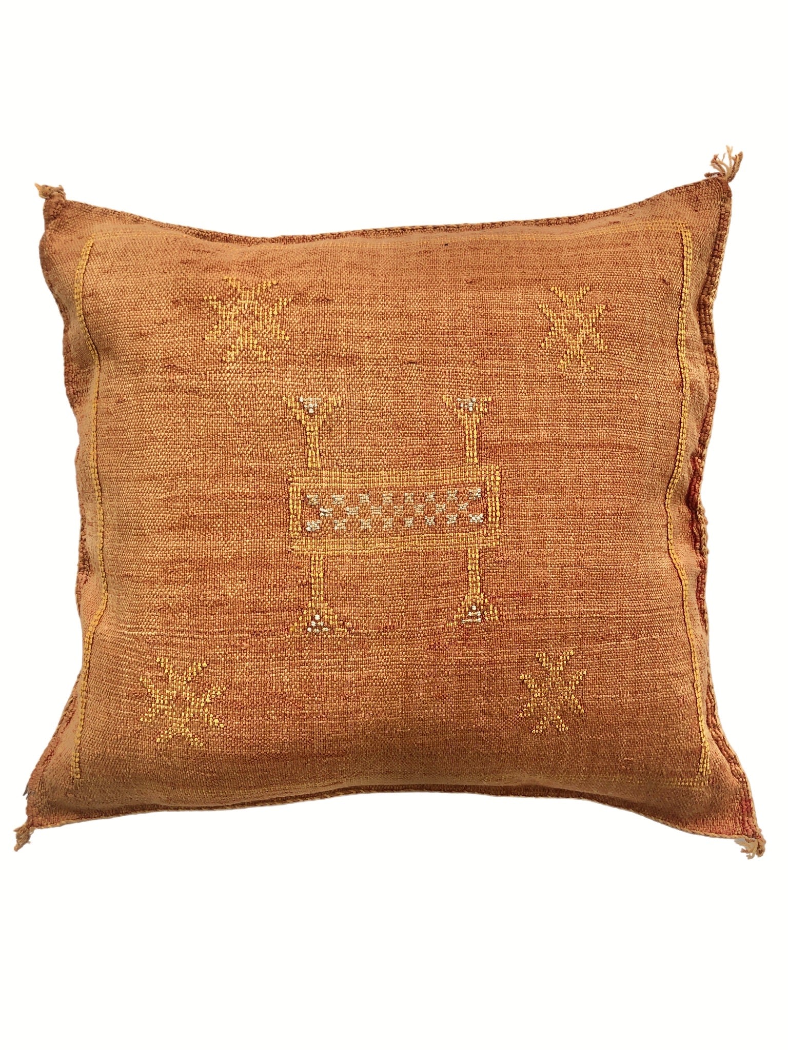 Cactus Silk Cushion Cover || Rust