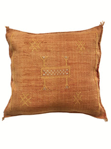 Cactus Silk Cushion Cover || Rust