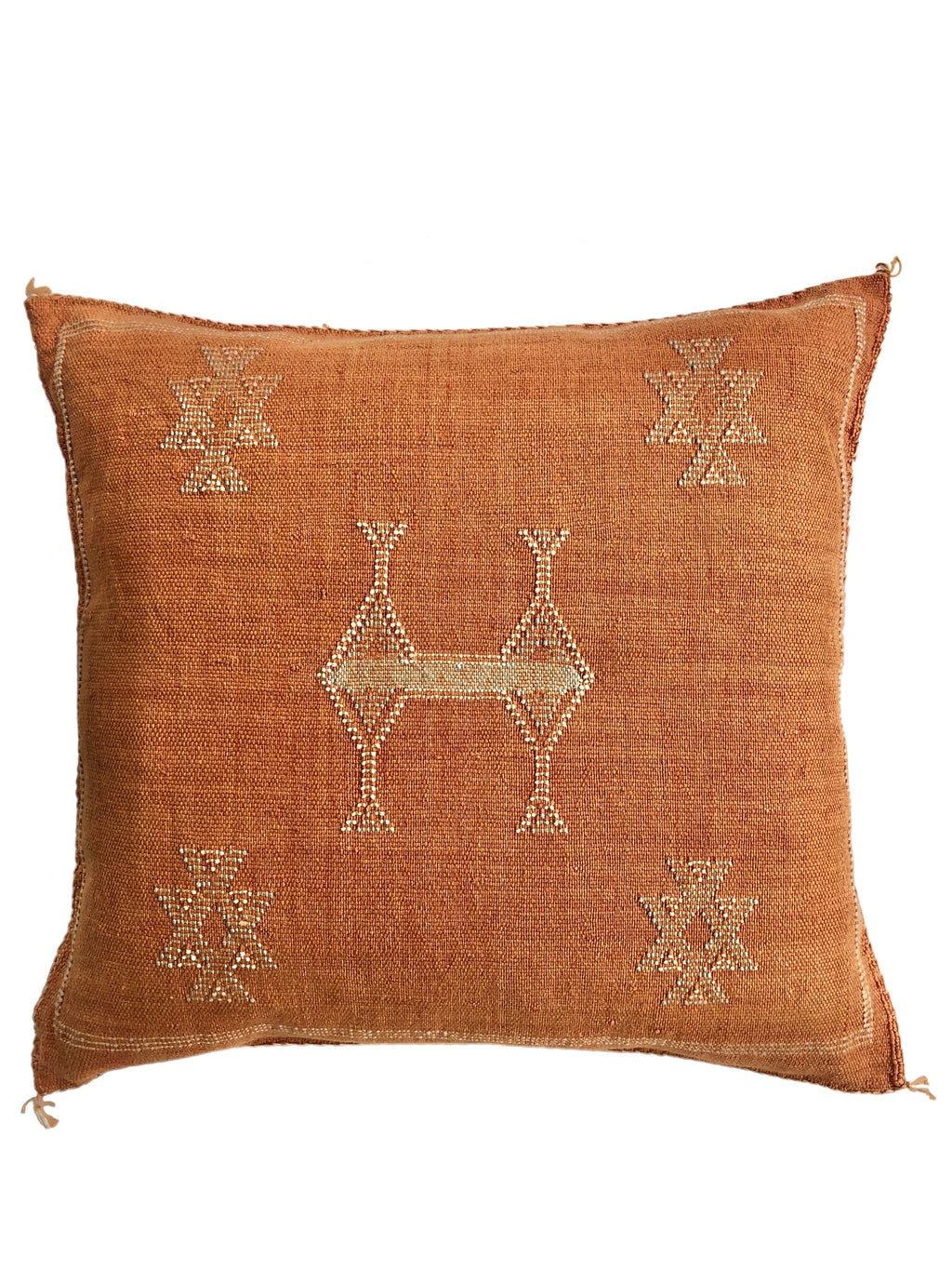 Cactus Silk Cushion Cover || Rust