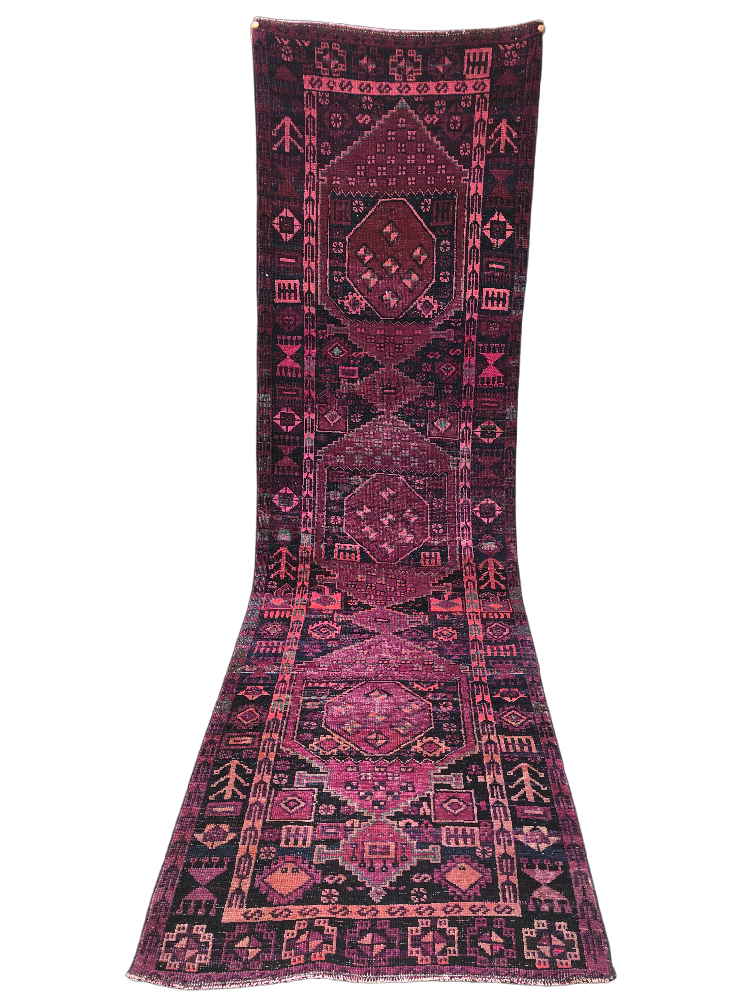 Vintage Persian Runner - Magenta Nights