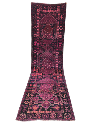 Vintage Persian Runner - Magenta Nights